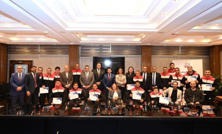وزير الرياضة يستقبل منتخب السلة للكراسى المتحركة تحت 23 عامًا ويشيد بأدائهم وروحهم القتالية