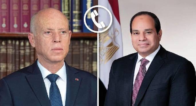 الرئيس السيسى يتبادل التهنئة بعيد الفطر المبارك مع نظيره التونسى