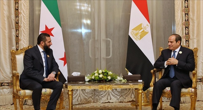 الشرع: سوريا جزء من الحضن العربى وخاصة مصر