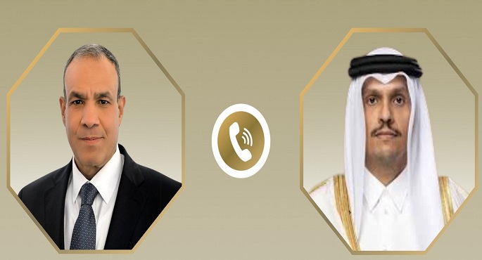 وزير الخارجية يبحث هاتفيا مع رئيس الوزراء القطرى سبل تهيئة الظروف لإعادة الإعمار فى غزة