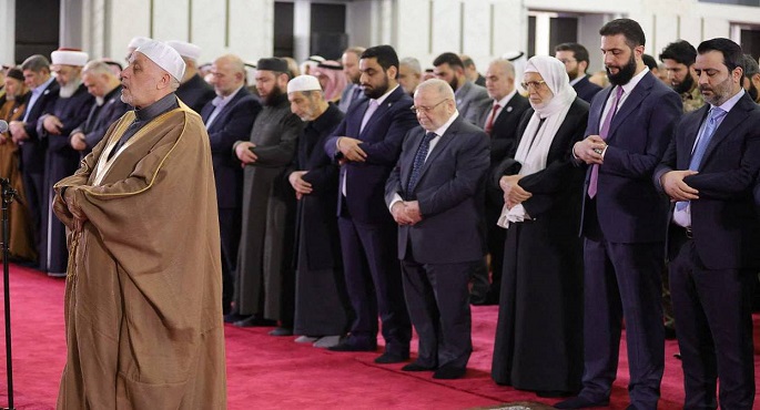 خلال كلمة عقب صلاة العيد .. الشرع : رفضنا المحاصصة فى تشكيل الحكومة السورية