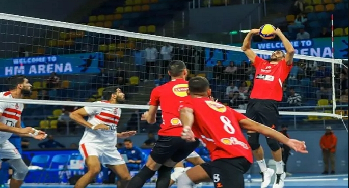 الأهلى يواجه سموحة والزمالك مع دجلة فى الدور قبل النهائى لدورى رجال الطائرة