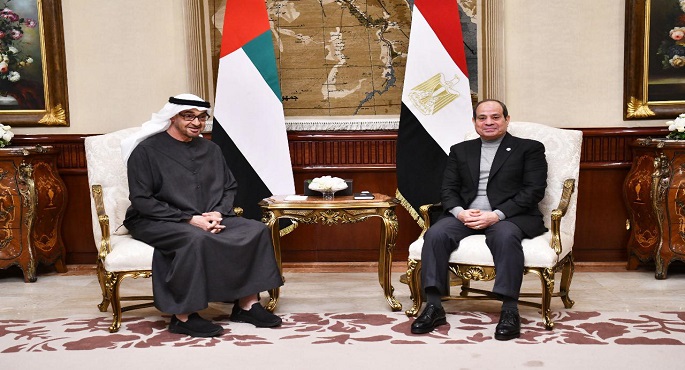 بالصور.. الرئيس السيسى يقيم مأدبة إفطار لرئيس الإمارات.. ويؤكدان قوة علاقات البلدين