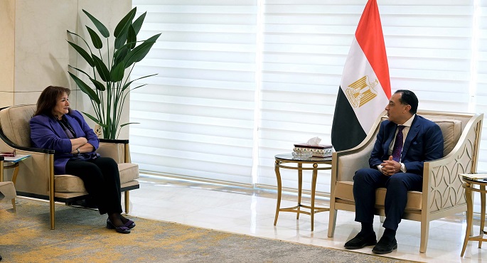 مدبولى يلتقى المفوضة الأوروبية لشئون المتوسط ويشيد بالتطورات الإيجابية للعلاقات المصرية الأوروبية