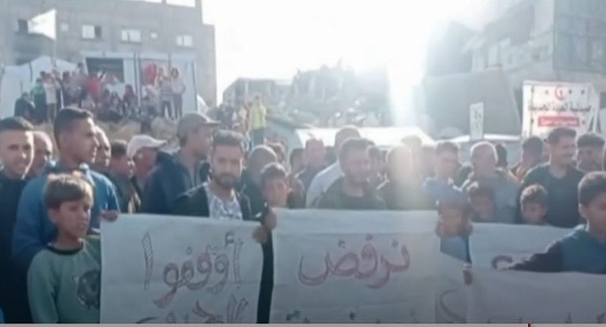 مسيرات حاشدة فى قطاع غزة للمطالبة بوقف العدوان الإسرائيلى