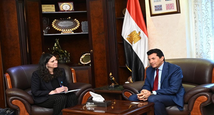 وزير الشباب يستقبل الممثل الجديد لمنظمة اليونيسف فى مصر