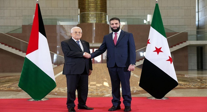 الشرع يستقبل عباس فى زيارته الأولى لدمشق منذ 16 عاما