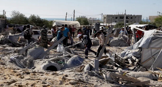 استشهاد 4 فلسطينيين إثر قصف إسرائيلى على خانيونس وغزة