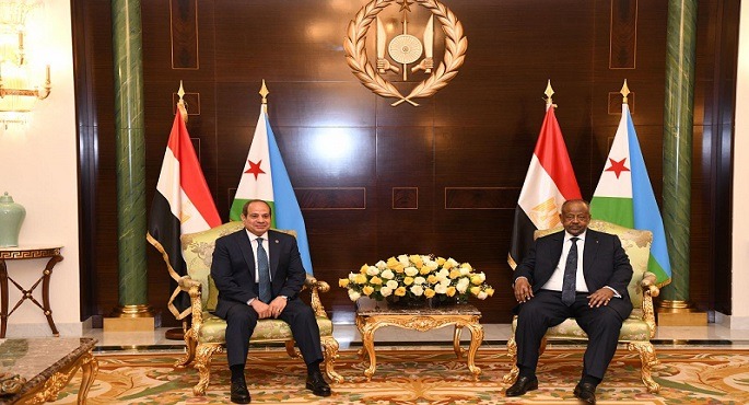 بالصور.. الرئيس السيسى ونظيره الجيبوتى يؤكدان رفضهما تهديد أمن وحرية الملاحة فى البحر الأحمر