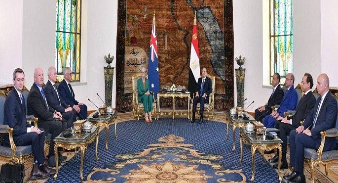 الرئيس السيسى يستعرض الفرص الواعدة المتاحة أمام الشركات الإسترالية للاستثمار فى مصر