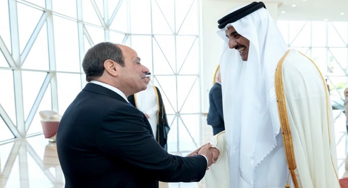 الرئيس السيسى يغادر العاصمة القطرية الدوحة متوجهاً إلى الكويت