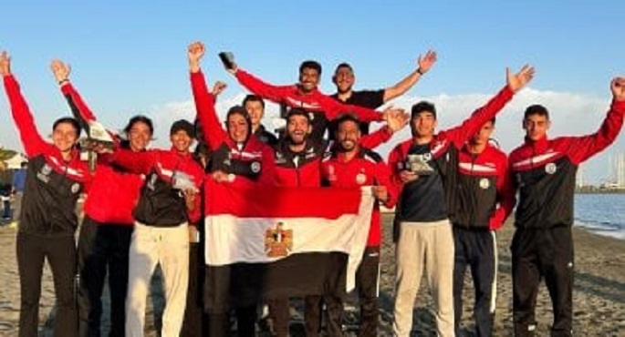 مصر تحصد 4 ميداليات فى البطولة الدولية للتجديف الشاطئى بقبرص