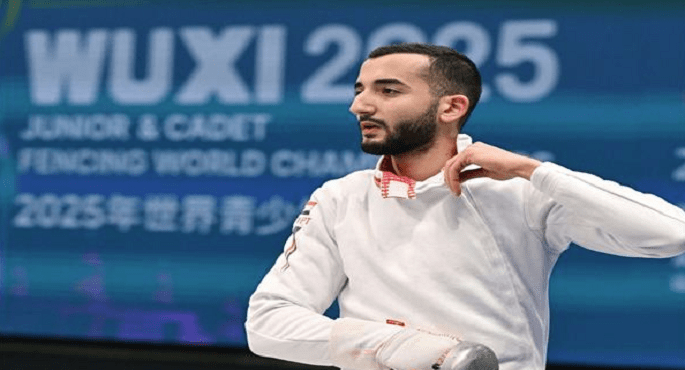 محمود السيد يتأهل لنهائي سيف المبارزة ببطولة العالم للناشئين بالصين