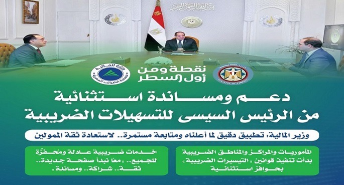 وزير المالية: دعم ومساندة استثنائية من الرئيس السيسى للتسهيلات الضريبية