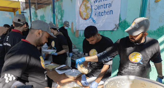 المطبخ العالمى يعلن نفاد مخزونه من الطعام فى غزة بسبب الحصار الإسرائيلى