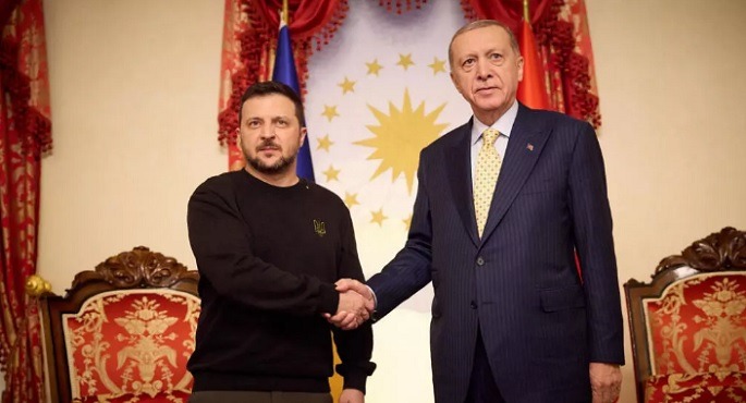 بدء الاجتماع بين زيلينسكى وإردوغان فى أنقرة