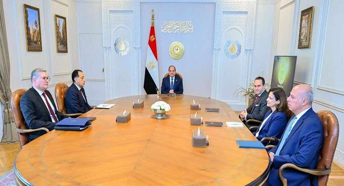 الرئيس السيسى يرحب بالتعاون القائم بين شركة شل العالمية ومصر