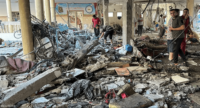 استشهاد 56 فلسطينيًا منذ فجر اليوم بينهم 36 شهيدًا فى مجزرة استهداف مدرسة تؤوى نازحين بغزة