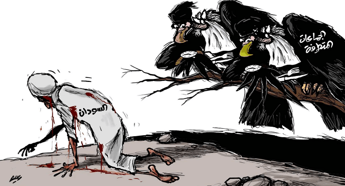 الجماعات المتطرفة تراقب الوضع فى السودان