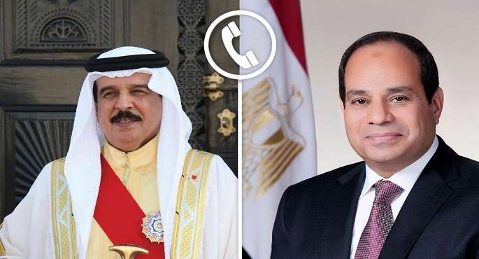 الرئيس السيسى يتلقى اتصالا هاتفيا من ملك البحرين للتهنئة بعيد الأضحى المبارك