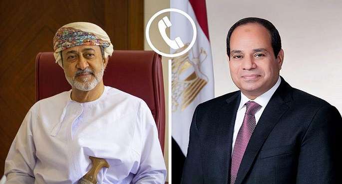الرئيس السيسى يبحث هاتفيًا مع سلطان عمان الأوضاع الإقليمية