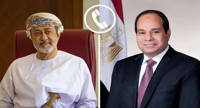 الرئيس السيسى يتلقى اتصالا من السلطان هيثم بن طارق للتهنئة بعيد الأضحى