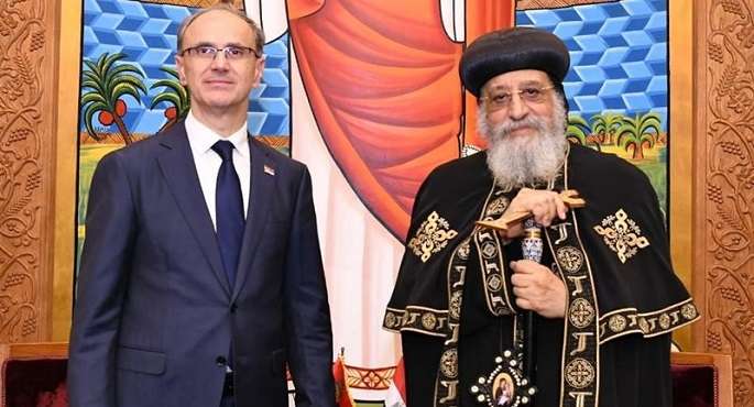 البابا تواضروس يستقبل رئيس وزراء صربيا بالمقر البابوى