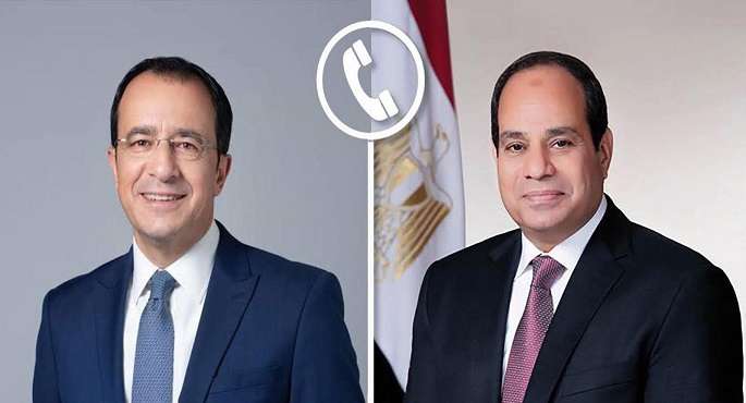 السيسى لنظيره القبرصى : الحلول السلمية تبقى الوحيدة القادرة على ضمان الأمن والاستقرار