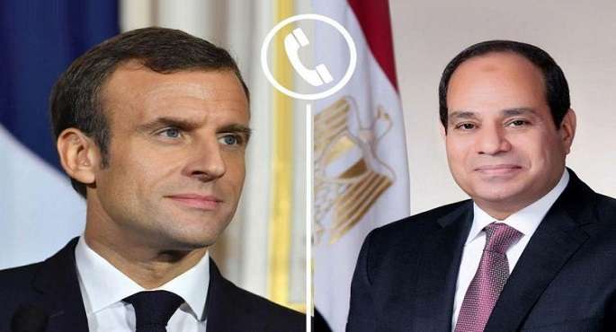 السيسى يشيد خلال اتصال مع “ماكرون” بالموقف الفرنسى الداعم للحقوق المشروعة للشعب الفلسطينى
