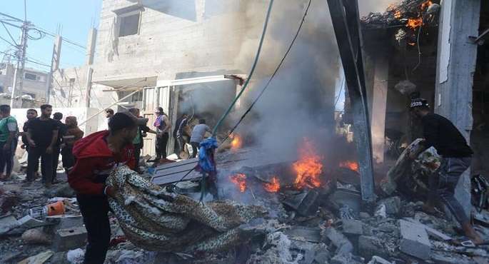 استشهاد 4 فلسطينيين وإصابة آخرين بقصف إسرائيلي فى خانيونس