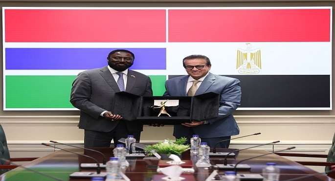 وزير الصحة يستقبل وزير خارجية دولة جامبيا لتعزيز التعاون بالقطاع الصحى فى البلدين