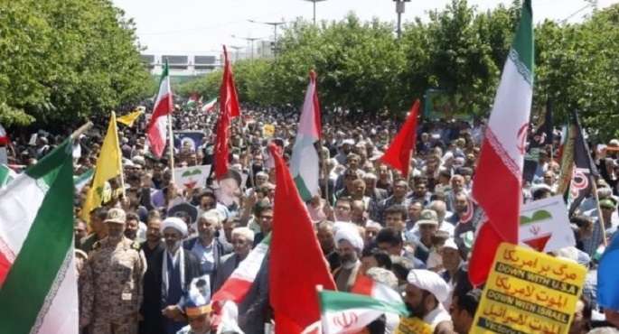 مسيرات “جمعة الغضب والنصر” فى أنحاء إيران رفضا للعدوان الإسرائيلى المتواصل