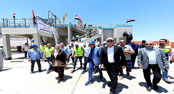 بالصور..وزير الإسكان يتفقد محطة معالجة صرف صحى برطباط بمركز مغاغة