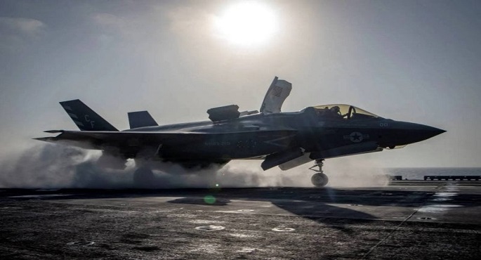 البحرية الأمريكية تعلن تحطم مقاتلة F-35 فى كاليفورنيا