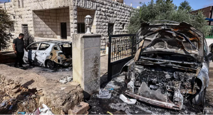 استشهاد فلسطينى فى هجوم لمستوطنين على بلدة فى وسط الضفة