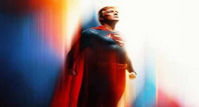 “سوبرمان ترامب” فى صورة… البيت الأبيض يلبس الرئيس الأمريكى عباءة البطولة