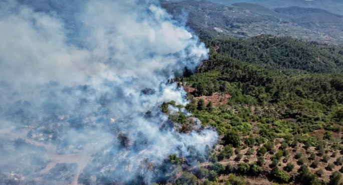 سوريا تغلق معبرًا مع تركيا بسبب اقتراب حرائق الساحل من الحدود