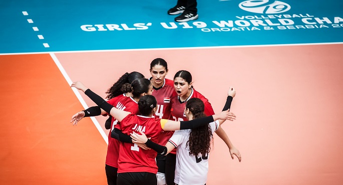 منتخب مصر لناشئات الطائرة يواجه المكسيك فى بطولة العالم