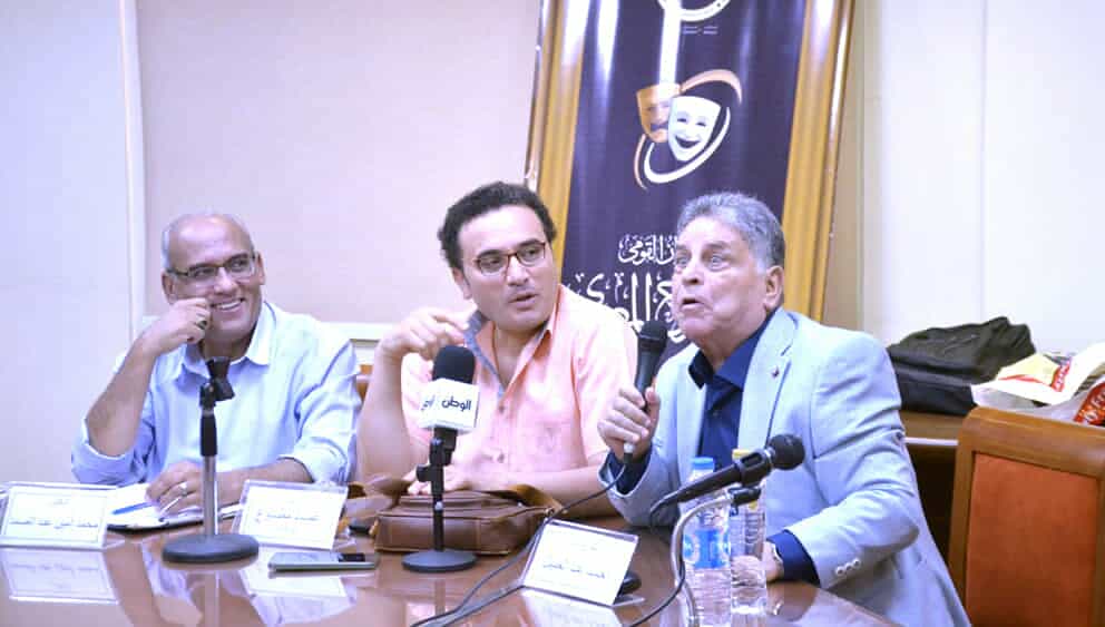 4 عروض وندوتان في فعاليات المهرجان القومي للمسرح اليوم