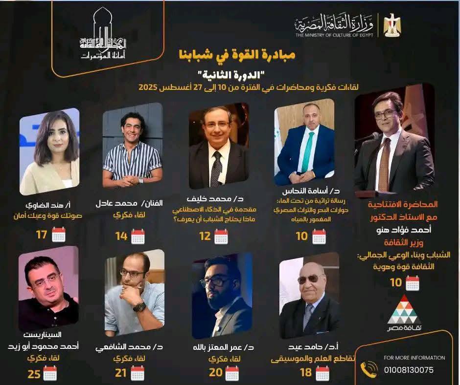 “الأعلى للثقافة” يطلق الدورة الثانية لبرنامج “القوة فى الشباب”