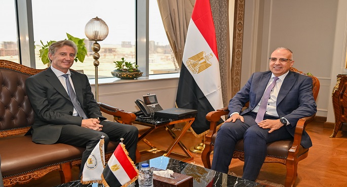 وزير الرى يلتقى الممثل المقيم لبرنامج الأمم المتحدة الإنمائى فى مصر
