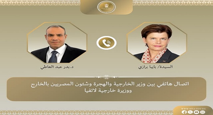 وزير الخارجية يؤكد لنظيرته اللاتفية أهمية دفع إسرائيل نحو وقف إطلاق النار بغزة