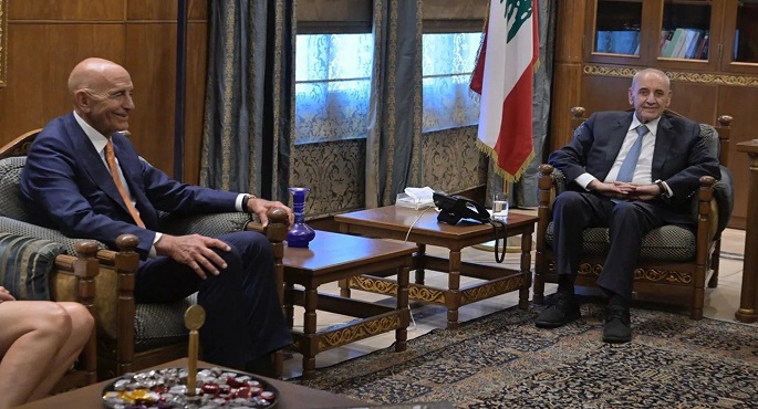 المبعوث الأمريكى إلى لبنان يلتقى برى فى قصر عين التينة