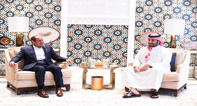 الرئيس السيسى وولى العهد السعودى يؤكدان ضرورة الإسراع فى إدخال المساعدات الإنسانية إلى قطاع غزة دون عوائق