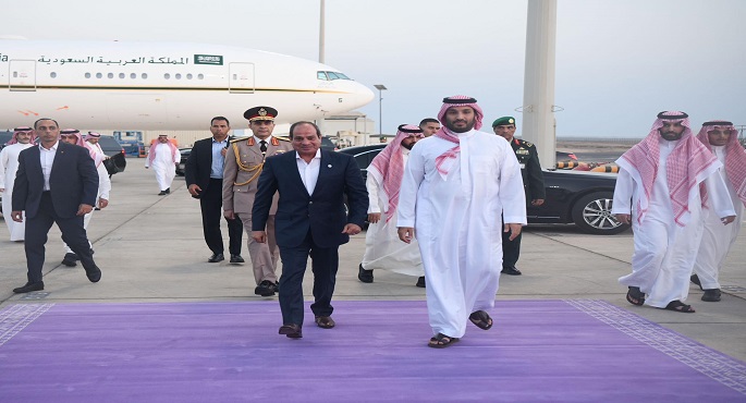 بالفيديو.. الرئيس السيسى يصل إلى مطار نيوم بالسعودية للقاء ولى العهد