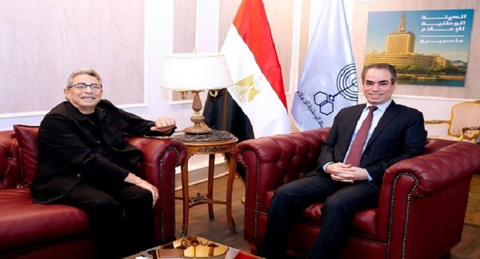 المسلمانى يستقبل محمود سعد فى أول زيارة إلى ماسبيرو بعد غياب 14 عاما