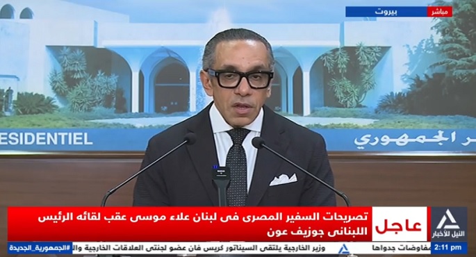 سفير مصر ببيروت: تقدير كبير من الشعب والحكومة اللبنانية لمواقف مصر بقيادة الرئيس السيسى