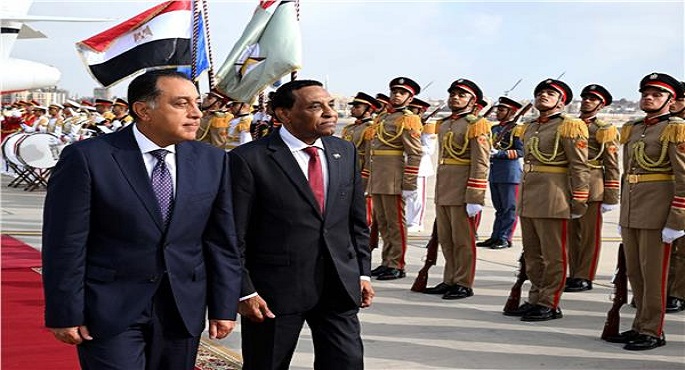 مؤتمر صحفى لرئيس الوزراء مصطفى مدبولى ونظيره السودانى كامل الطيب إدريس