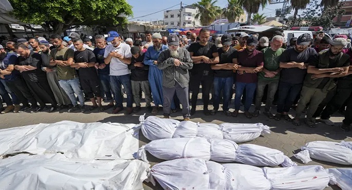 7 شهداء و 35 مصاب فى قصف إسرائيلى لوسط قطاع غزة