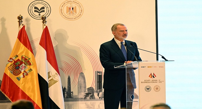 بالفيديو.. ملك إسبانيا: أكثر من 60 شركة أسبانية مستقرة فى مصر وتسهم بخبراتها فى تطوير العلاقات بين البلدين